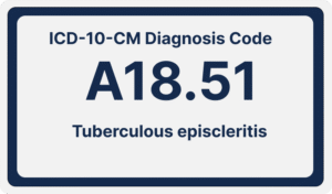 ICD-10-CM Diagnosis Code A18.51:Tuberculous episcleritis