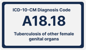 ICD-10-CM Diagnosis Code A18.18:Tuberculosis of other female genital organs